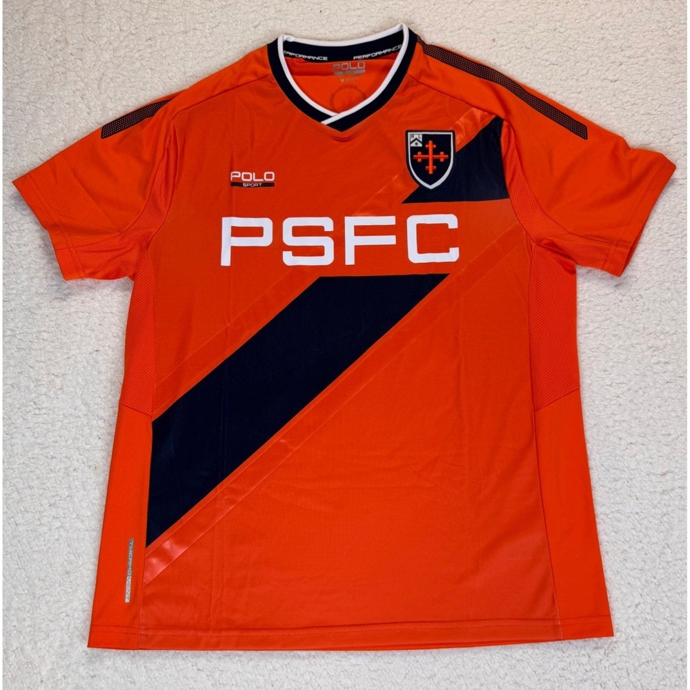 Polo Sport Ralph Lauren Orange PSFC Soccer Jersey, Mens Medium